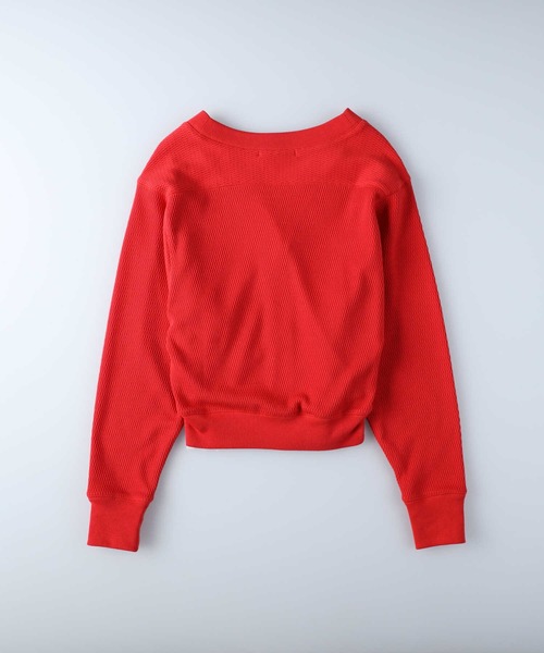 Right-on（ライトオン）の「【HONEYSUCKLE ROSE】ハニカムカットカーディガン（カーディガン/ボレロ・レディース・ダークグレー/キナリ/レッド・M/L）」の19枚目の写真