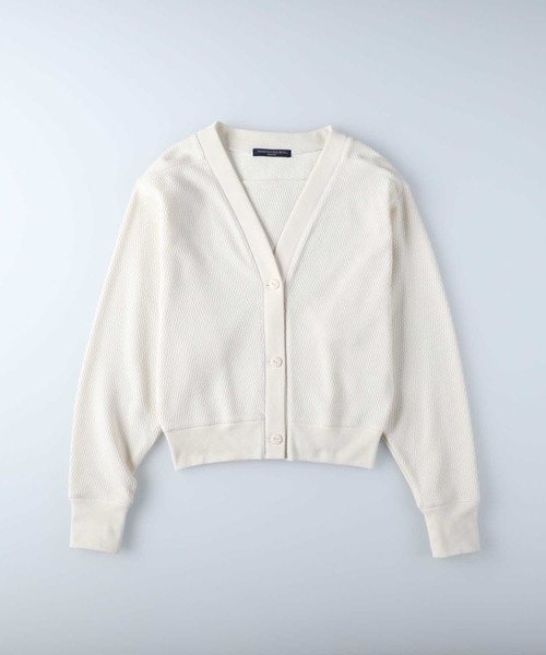 Right-on（ライトオン）の「【HONEYSUCKLE ROSE】ハニカムカットカーディガン（カーディガン/ボレロ・レディース・ダークグレー/キナリ/レッド・M/L）」の15枚目の写真