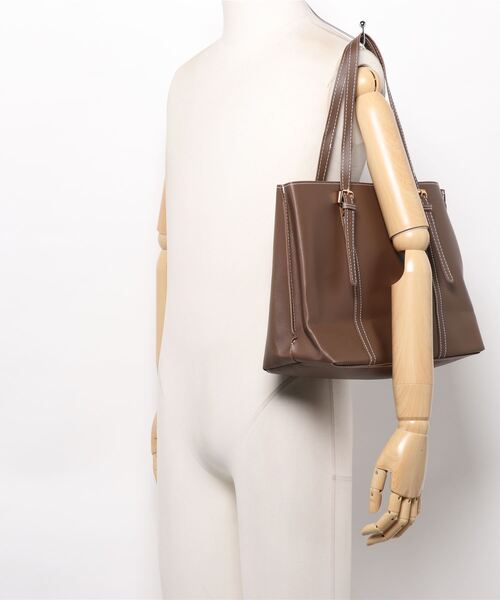 Burner(バーナー)の「【OKUOKU 0909】レザー調 ショルダートートバッグ / oku-bag-261-15(トートバッグ・レディース・その他2/その他4/その他3/その他1・FREE)」の6枚目の写真
