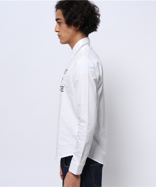 VENCEEXCHANGE（ヴァンスエクスチェンジ）の「Frontﾌﾟﾘﾝﾄｼｬﾂ                   （シャツ/ブラウス・メンズ・オフホワイト・MEDIUM/LARGE）」の3枚目の写真