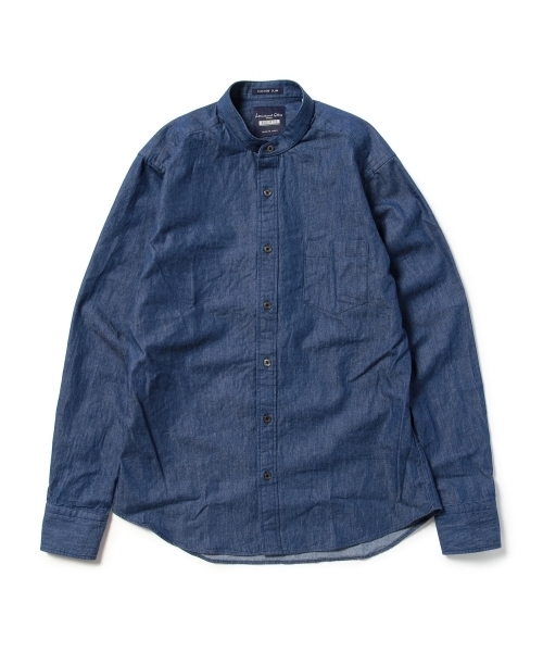 International Gallery BEAMS（インターナショナルギャラリービームス）の「◆International Gallery BEAMS / NO COLLAR SHIRT（シャツ/ブラウス・メンズ・ホワイト/インディゴブルー・LARGE/MEDIUM/SMALL/X-LARGE）」の20枚目の写真