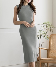 Julia Boutique | ハイネックノースリーブタイトニットワンピース/22148(ワンピース)
