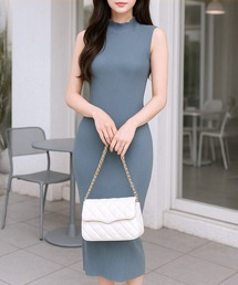 JULIA BOUTIQUE（ジュリアブティック）の「ハイネックノースリーブタイトニットワンピース/22148（ワンピース）」
