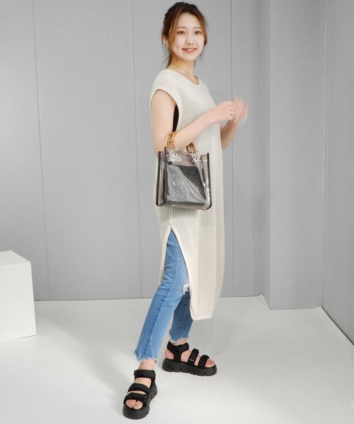 minia（ミニア）の「厚底ベルクロスポーツサンダル（サンダル・レディース・ブラック/ベージュ/カーキ/レオパード・S/M/L/LL）」の8枚目の写真