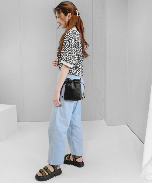 minia（ミニア）の「厚底ベルクロスポーツサンダル（サンダル・レディース・ブラック/ベージュ/カーキ/レオパード・S/M/L/LL）」の14枚目の写真