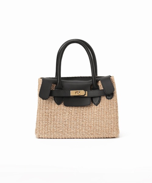 COTTO（コトゥー）の「COTTO レザーフラップカゴバッグ（かご
