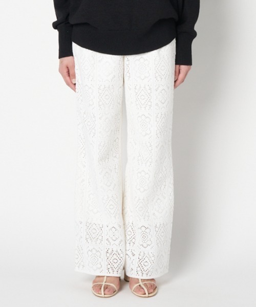 美品 HELIOPOLE CROCHET LACE KNIT PANTs HELIOPOLE（エリオポール）の「CROCHET LACE KNIT PANTs（その他