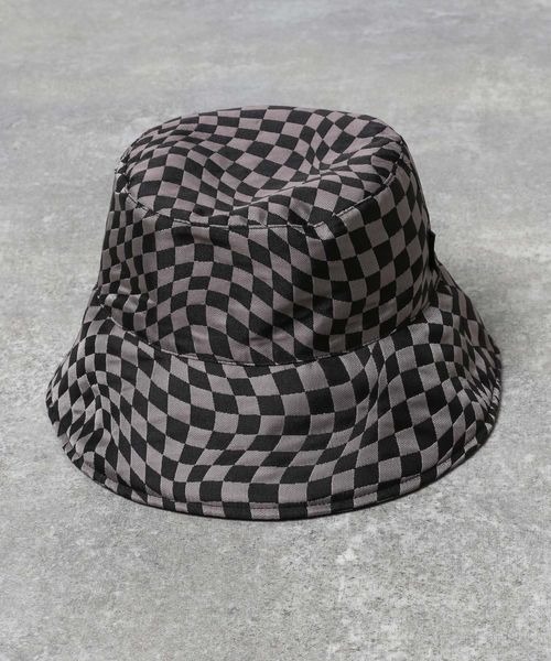 JEANASIS（ジーナシス）の「リバーシブルフラッグチェックバケハ/266903（ハット・レディース・ブラック系その他/レッド系その他・FREE）」の8枚目の写真