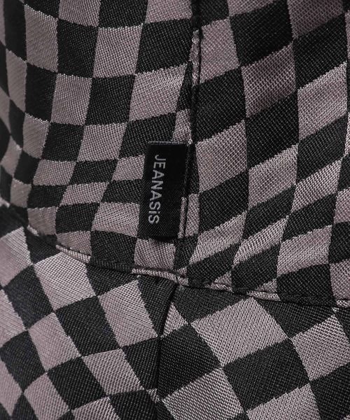 JEANASIS（ジーナシス）の「リバーシブルフラッグチェックバケハ/266903（ハット・レディース・ブラック系その他/レッド系その他・FREE）」の3枚目の写真