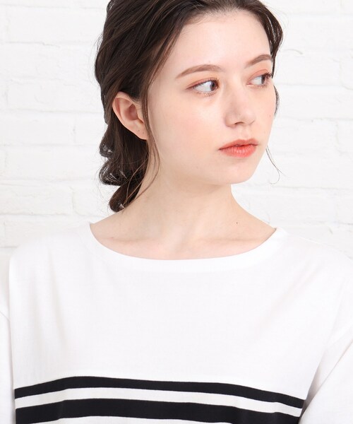 SHOO・LA・RUE(シューラルー)の「◆切り替えパネルボーダー柄ワンピース(ワンピース・レディース・レッド系4/ブラック系2/ブルー系2・02/03/04)」の19枚目の写真