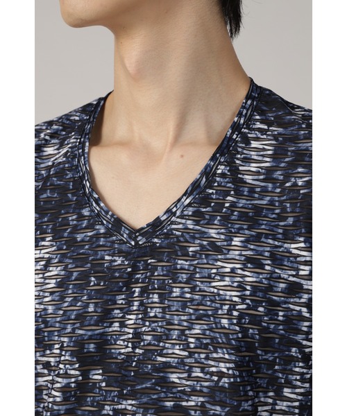 TORNADO MART(トルネードマート)の「TORNADO MART∴アニマルプリントタックJQ半袖カットソー(Tシャツ/カットソー・メンズ・イエロー/ブルー・M/L/LL)」の12枚目の写真