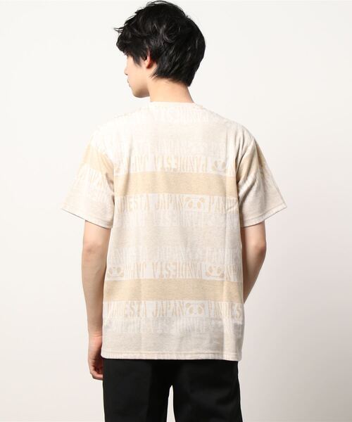 PANDIESTA（パンディエスタ）の「パンダジャガード ボーダーTシャツ (M2)（Tシャツ/カットソー・メンズ・ブラック/ベージュ/グレー・M/L/XL/XXL）」の4枚目の写真