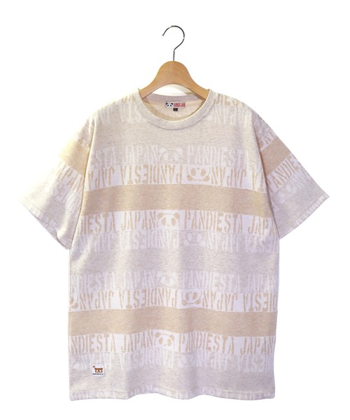 PANDIESTA（パンディエスタ）の「パンダジャガード ボーダーTシャツ (M2)（Tシャツ/カットソー・メンズ・ブラック/ベージュ/グレー・M/L/XL/XXL）」の2枚目の写真