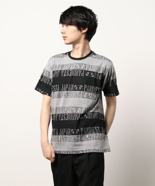 PANDIESTA（パンディエスタ）の「パンダジャガード ボーダーTシャツ (M2)（Tシャツ/カットソー・メンズ・ブラック/ベージュ/グレー・M/L/XL/XXL）」の11枚目の写真