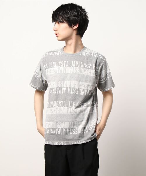 PANDIESTA（パンディエスタ）の「パンダジャガード ボーダーTシャツ (M2)（Tシャツ/カットソー・メンズ・ブラック/ベージュ/グレー・M/L/XL/XXL）」の9枚目の写真