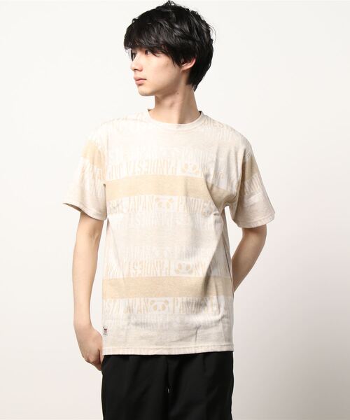 PANDIESTA（パンディエスタ）の「パンダジャガード ボーダーTシャツ (M2)（Tシャツ/カットソー・メンズ・ブラック/ベージュ/グレー・M/L/XL/XXL）」の7枚目の写真