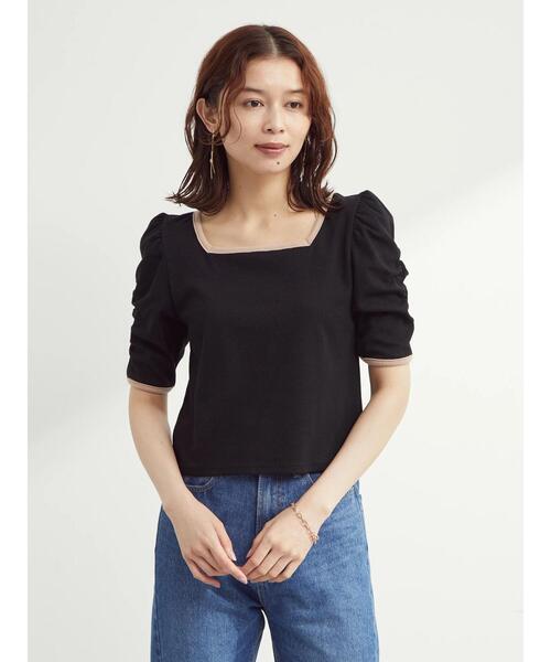 Petit fleur（プチフルール）の「・Petit Fleur リブギャザープルオーバー（Tシャツ/カットソー・レディース・ベージュ/ブラック/ライトカーキ・FREE）」の20枚目の写真
