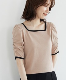 Petit fleur（プチフルール）の「・Petit Fleur リブギャザープルオーバー（Tシャツ/カットソー）」