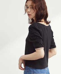 Petit fleur | ・Petit Fleur リブギャザープルオーバー(Tシャツ/カットソー)
