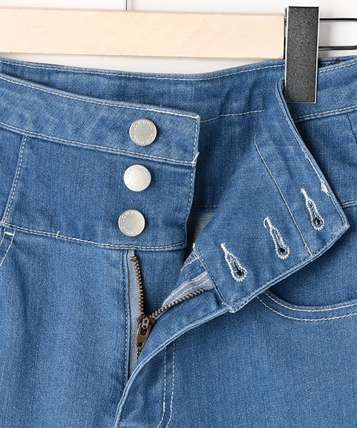 LOVETOXIC（ラブトキシック）の「ハイウエストフレアパンツ（その他パンツ・キッズ・ブラック/ライトブルー・L/S/M）」の8枚目の写真