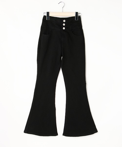 LOVETOXIC（ラブトキシック）の「ハイウエストフレアパンツ（その他パンツ・キッズ・ブラック/ライトブルー・L/S/M）」の13枚目の写真
