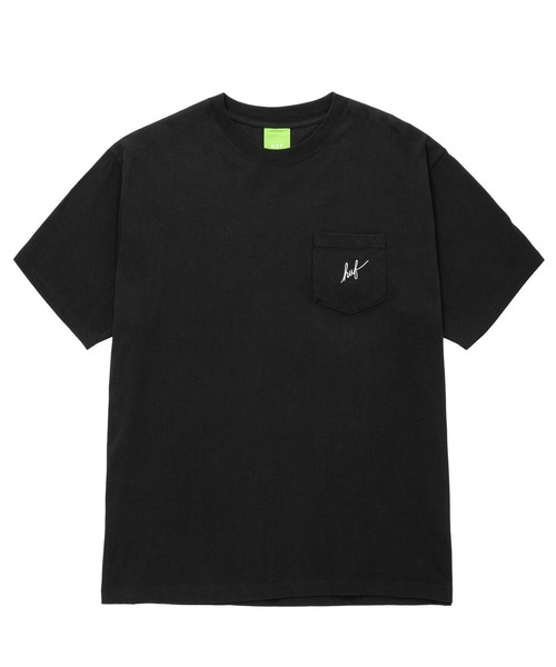 HUF　Tシャツ　半袖　黒　WEED刺繍　ポケット　20周年　入手困難　M HUF Tシャツ 半袖 黒 WEED刺繍 ポケット 20周年 入手困難 M - メルカリ