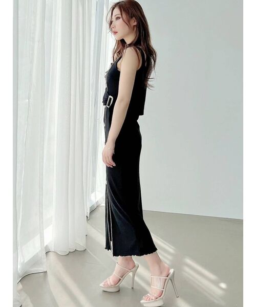 RESEXXY（リゼクシー）の「メローアシメリブワンピース（ワンピース・レディース・ブラック/ブラウン/アイボリー・FREE）」の15枚目の写真