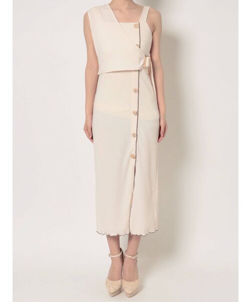 RESEXXY（リゼクシー）の「メローアシメリブワンピース（ワンピース・レディース・ブラック/ブラウン/アイボリー・FREE）」の16枚目の写真