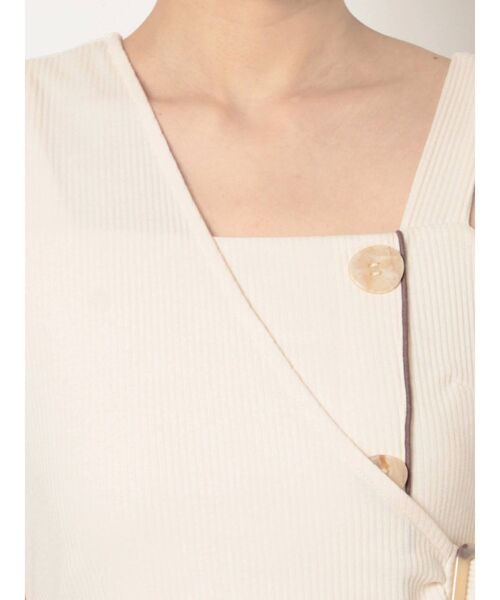 RESEXXY（リゼクシー）の「メローアシメリブワンピース（ワンピース・レディース・ブラック/ブラウン/アイボリー・FREE）」の5枚目の写真