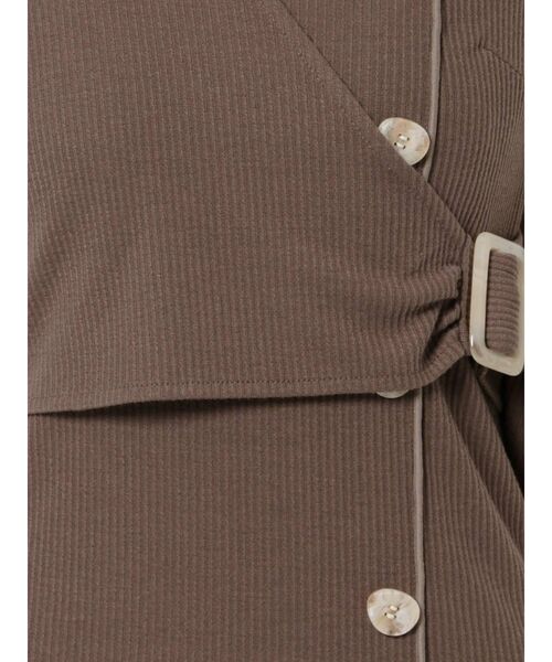 RESEXXY（リゼクシー）の「メローアシメリブワンピース（ワンピース・レディース・ブラック/ブラウン/アイボリー・FREE）」の14枚目の写真