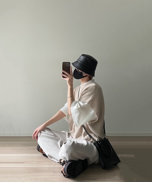 LILL(リル)の「ハーフスリーブドルマンバンドカラーシャツ(シャツ/ブラウス・メンズ・ホワイト/ライトブルー/ブラック/ダークグリーン/ブルー/グリーン/ライトグレー/ベージュ/ワイン/ダークグレー・S/M/L/XL)」の21枚目の写真