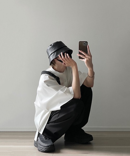 LILL(リル)の「ハーフスリーブドルマンバンドカラーシャツ(シャツ/ブラウス・メンズ・ホワイト/ライトブルー/ブラック/ダークグリーン/ブルー/グリーン/ライトグレー/ベージュ/ワイン/ダークグレー・S/M/L/XL)」の22枚目の写真