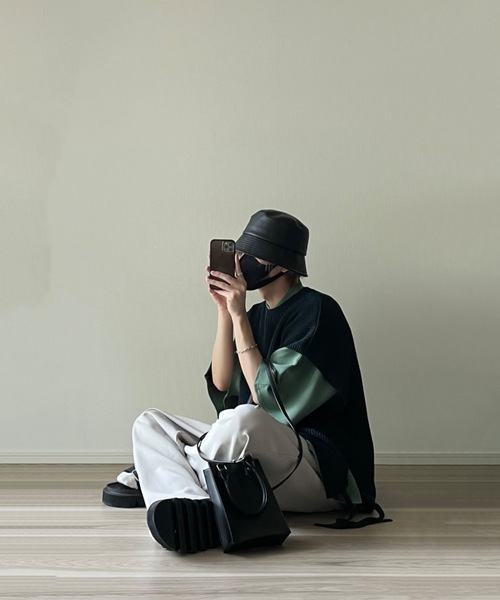 LILL(リル)の「ハーフスリーブドルマンバンドカラーシャツ(シャツ/ブラウス・メンズ・ホワイト/ライトブルー/ブラック/ダークグリーン/ブルー/グリーン/ライトグレー/ベージュ/ワイン/ダークグレー・S/M/L/XL)」の17枚目の写真