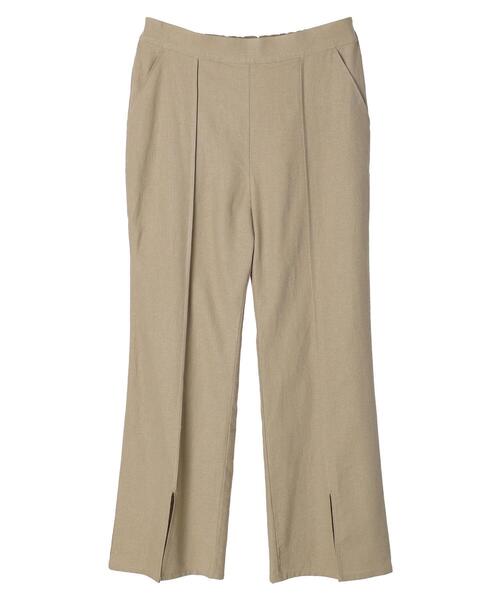 Green　Parks（グリーンパークス）の「ベルギーリネン混 スリット入りパンツ（その他パンツ・レディース・オレンジ/ブルー/ダークグレー/モカ・FREE）」の22枚目の写真