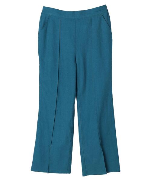 Green　Parks（グリーンパークス）の「ベルギーリネン混 スリット入りパンツ（その他パンツ・レディース・オレンジ/ブルー/ダークグレー/モカ・FREE）」の21枚目の写真