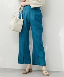 Green　Parks | ベルギーリネン混 スリット入りパンツ(その他パンツ)