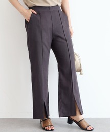 Green　Parks | ベルギーリネン混 スリット入りパンツ(その他パンツ)