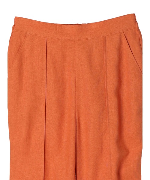 Green　Parks（グリーンパークス）の「ベルギーリネン混 スリット入りパンツ（その他パンツ・レディース・オレンジ/ブルー/ダークグレー/モカ・FREE）」の10枚目の写真
