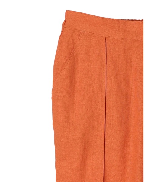 Green　Parks（グリーンパークス）の「ベルギーリネン混 スリット入りパンツ（その他パンツ・レディース・オレンジ/ブルー/ダークグレー/モカ・FREE）」の5枚目の写真