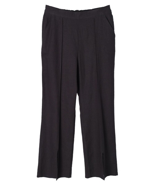 Green　Parks（グリーンパークス）の「ベルギーリネン混 スリット入りパンツ（その他パンツ・レディース・オレンジ/ブルー/ダークグレー/モカ・FREE）」の19枚目の写真