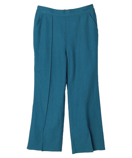 Green　Parks（グリーンパークス）の「ベルギーリネン混 スリット入りパンツ（その他パンツ・レディース・オレンジ/ブルー/ダークグレー/モカ・FREE）」の20枚目の写真