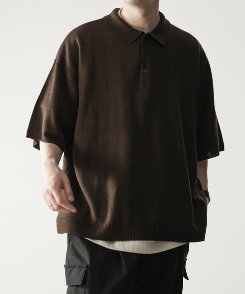 RUUBON（ルーボン）の「【RUUBON】relax knit polo shirt