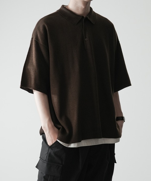 luudan knit polo ルーダン　ニットポロシャツ luudan knit polo ルーダン ニットポロシャツ - メルカリ