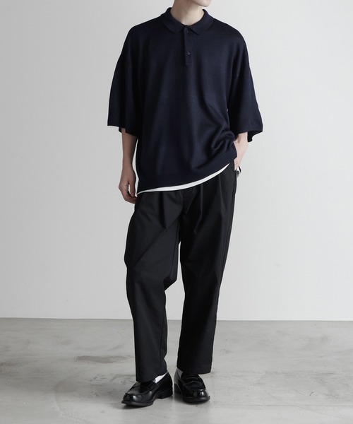RUUBON】relax knit polo shirt / リラックス ニットポロシャツ