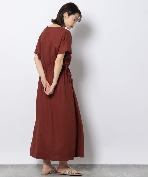 LAKOLE(ラコレ)の「リネンMIXサイドリボンワンピース / 285139(ワンピース・レディース・ブラック/ベージュ/ブラウン・SMALL/MEDIUM)」の12枚目の写真
