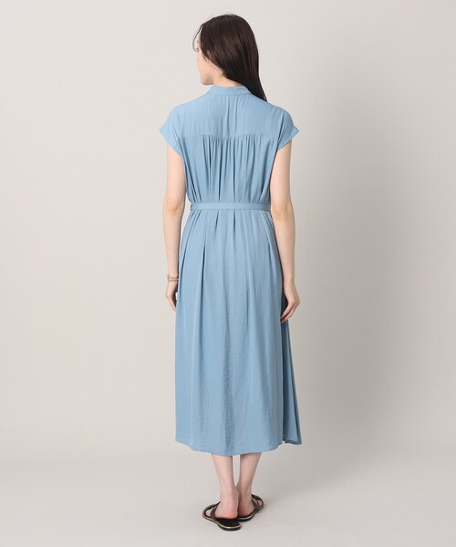 UNTITLED（アンタイトル）の「◆バンドカラー2WAYワンピース＜洗える＞（ワンピース・レディース・チャコールグレー/ブルー/ブラック/サックスブルー/カーキ・48/04/02/44/00）」の9枚目の写真