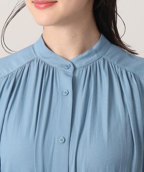 UNTITLED（アンタイトル）の「◆バンドカラー2WAYワンピース＜洗える＞（ワンピース・レディース・チャコールグレー/ブルー/ブラック/サックスブルー/カーキ・48/04/02/44/00）」の10枚目の写真