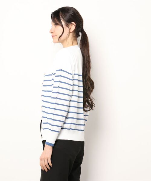 Te chichi（テチチ）の「金ボタンVネックカーディガン（カーディガン/ボレロ・レディース・オフホワイト/イエロー/ブルー/チャコール・ﾌﾘ-）」の10枚目の写真