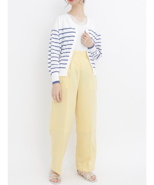 Te chichi（テチチ）の「金ボタンVネックカーディガン（カーディガン/ボレロ・レディース・オフホワイト/イエロー/ブルー/チャコール・ﾌﾘ-）」の13枚目の写真