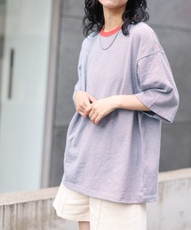 CIAOPANIC TYPY | 【道枝駿佑さん着用】レトロボーダーハーフスリーブTEE(Tシャツ/カットソー)